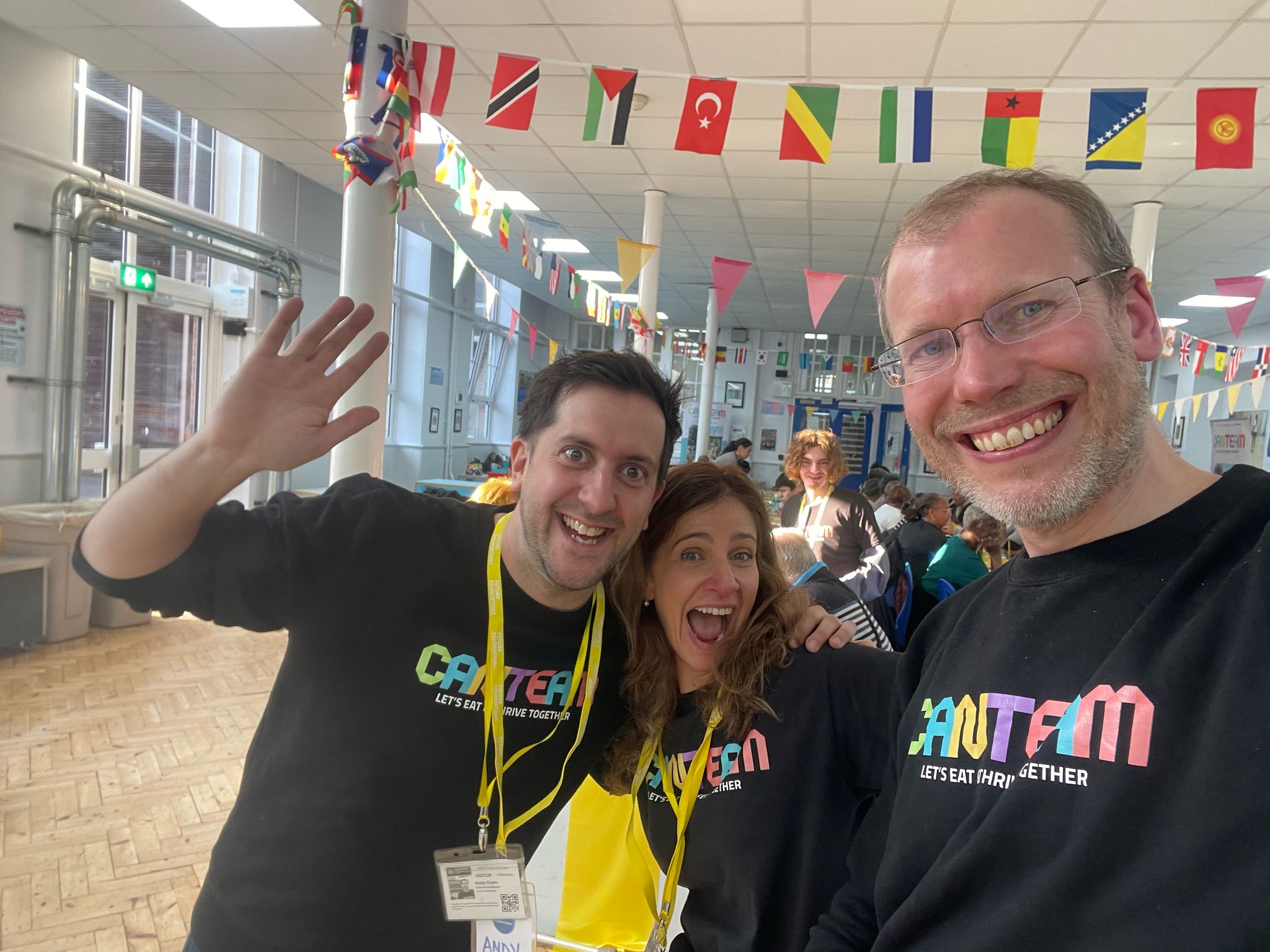 Jon Harper, Andy Dunn and Shenel Shefik together at a CanTeam event